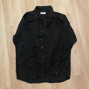 Uniqlo Black Linen Shirt